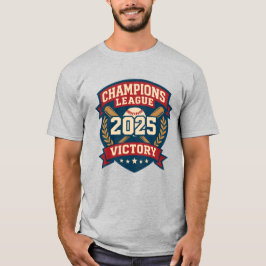 Champions League 2025 Baseboll Segeremblem T Shirt