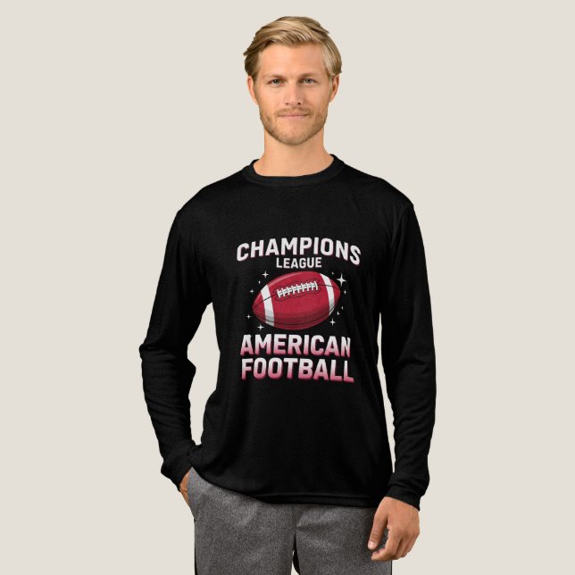 Champions League American Football Fläkt Design T Shirt (Hel framsida)