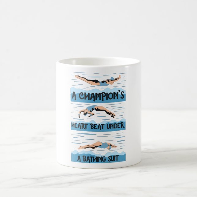 Champions Swimmer - Bathing Kostym Kaffemugg (Center)