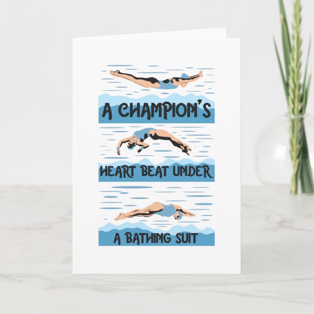 Champions Swimmer - Bathing Kostym Kort (Framsida)