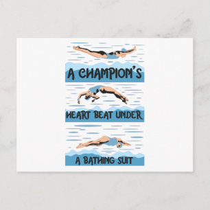 Champions Swimmer - Bathing Kostym Vykort