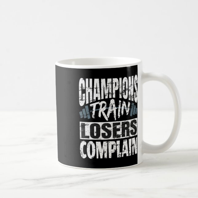 Champions Tåg Losers Composite Bodybuilding Fitne Kaffemugg (Höger)