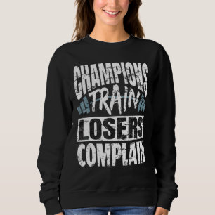 Champions Tåg Losers Composite Bodybuilding Fitne T Shirt