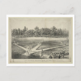 Championship Baseball, 1866, av Currier & Ives Vykort
