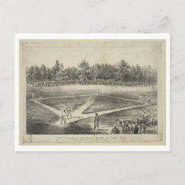 Championship Baseball, 1866, av Currier & Ives Vykort