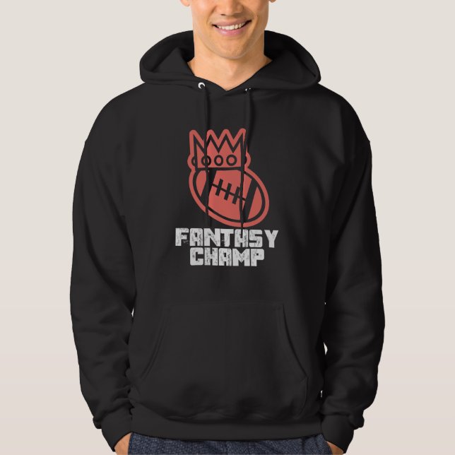 Championship-DFS i Fantasy Football League Hoodie (Framsida)