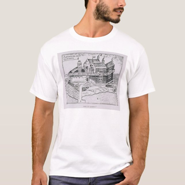 Champlains beskådar av Quebec Tee Shirt (Framsida)