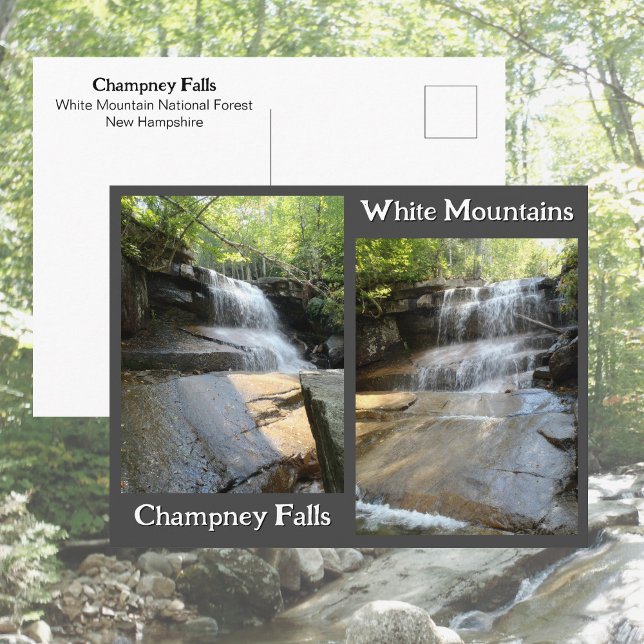 Champney Falls White Mountains Vattenfall NH Bilde Vykort (Skapare uppladdad)