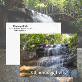 Champney Falls White Mountains Vattenfall NH Vykort