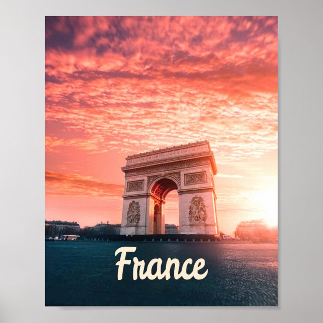 Champs-Élysées Frankrike Paris Poster (Framsidan)