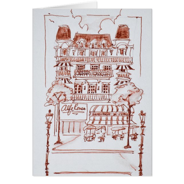 Champs Elysees | Paris, Frankrike Hälsningskort (Framsidan)