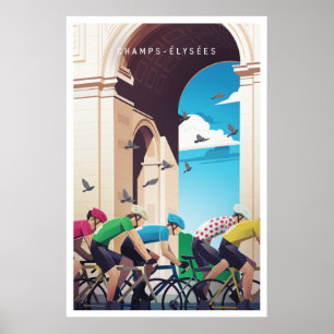 Champs-Élysées - Tour de Frankrike - Cykling Poste Poster