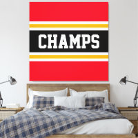 CHAMPS Fet Röda Svarta Vita Orange Ränder