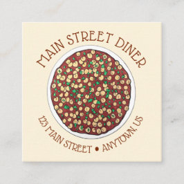 Chana Masala Chole Indian Food Chickpea Dish Fyrkantigt Visitkort