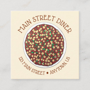 Chana Masala Chole Indian Food Chickpea Dish Fyrkantigt Visitkort