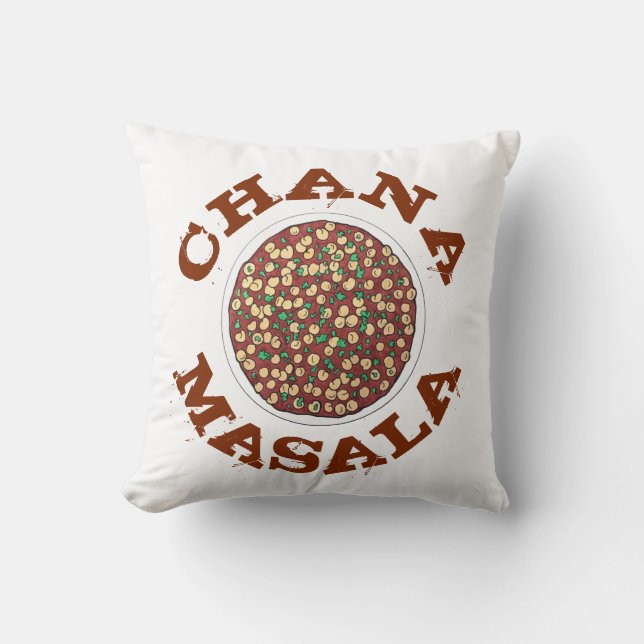 Chana Masala Chole Indian Food Chickpea Dish Kudde (Framsida)