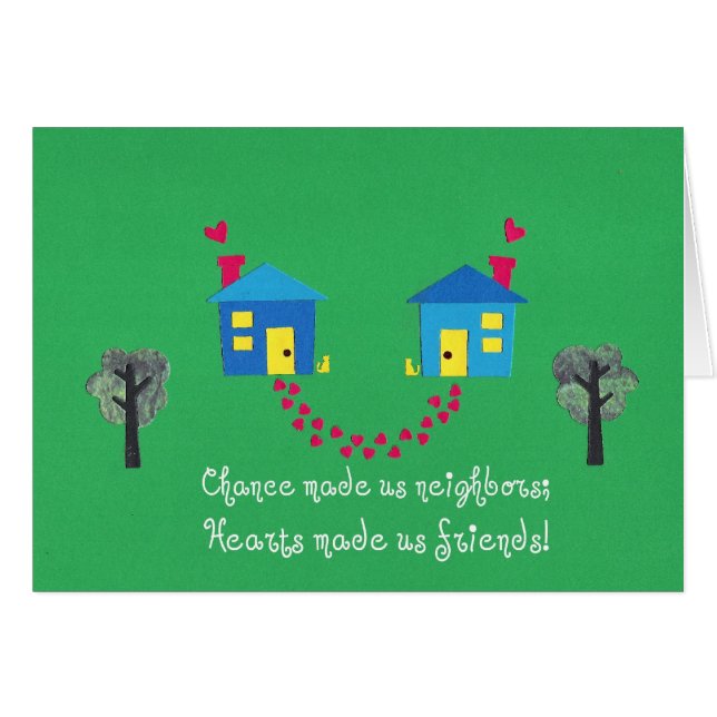 Chance gjorde oss grannar... hälsningskort (Framsidan Horizontal)