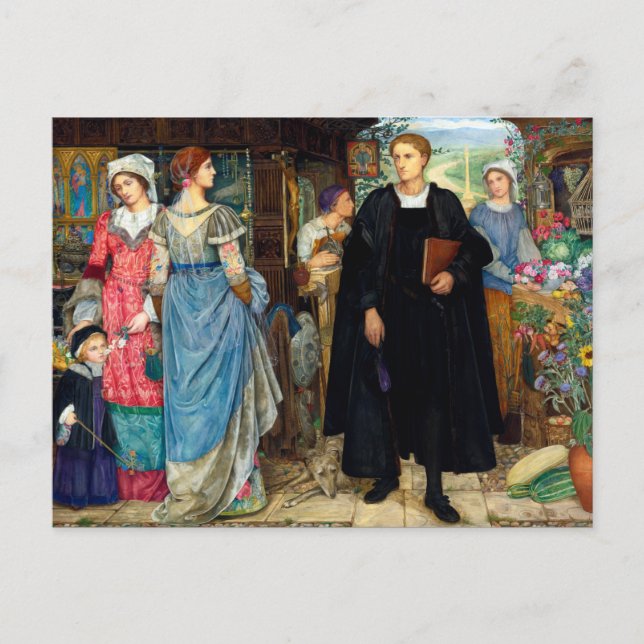 Chance Meeting C. 1907 av Kate Elizabeth Bunce Vykort (Framsida)