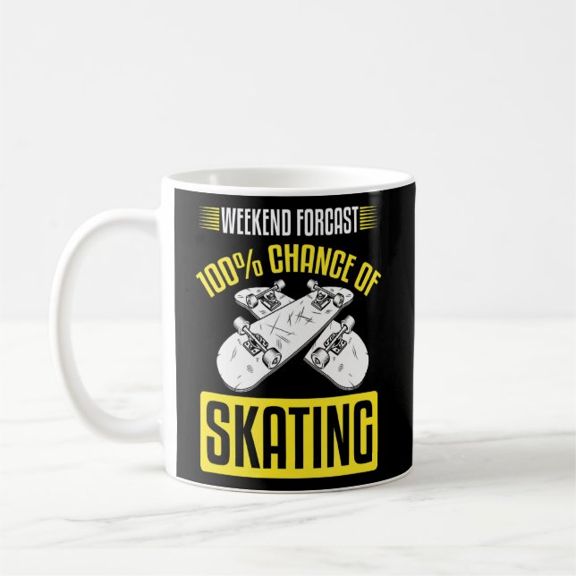 Chance on Skate Helg 100 % Skateboarding Kaffemugg (Vänster)