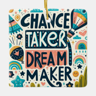 Chance Taker Dream Maker Julgransprydnad Keramik