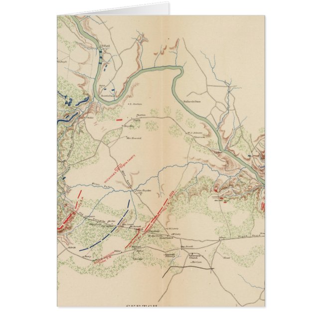 Chancellorsville, Salem Church, Fredericksburg Hälsningskort (Framsidan)