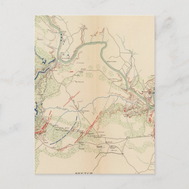 Chancellorsville, Salem Church, Fredericksburg Vykort (Framsida)