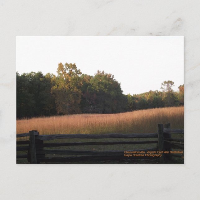 Chancellorsville, Virginia Vykort (Framsida)