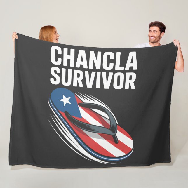 chancla överlevande rolig spanskt skämt fleecefilt (På plats)