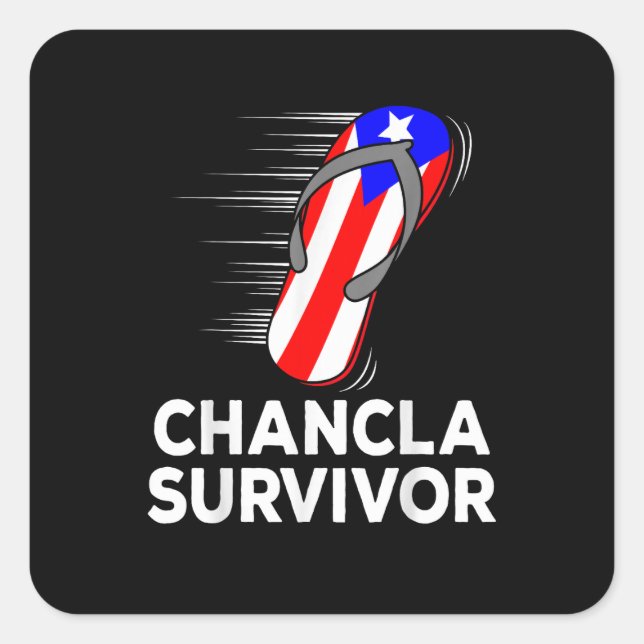 Chancla överlevare fyrkantigt klistermärke (Framsida)