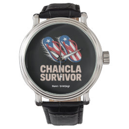 Chancla Survivor Funny Puerto Rico Joke Gift Armbandsur
