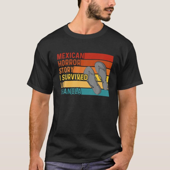 Chancla Survivor Funny spansk Joke Mexican Meme S T Shirt (Framsida)