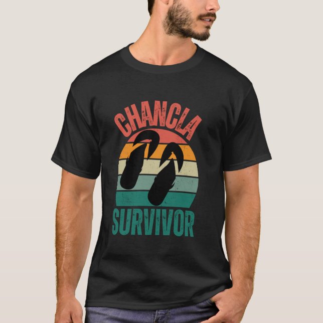 Chancla Survor Puertorican roliga att säga flip fl T Shirt (Framsida)