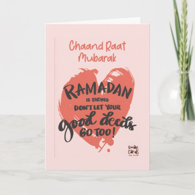 Chand Raat Mubarak - Ramadan Kort (Framsida)