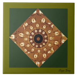 'Chandelier Abstrakt' Diamond Inlay Tile/Trivet Kakelplatta