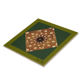 'Chandelier Abstrakt' Diamond Inlay Tile/Trivet Kakelplatta