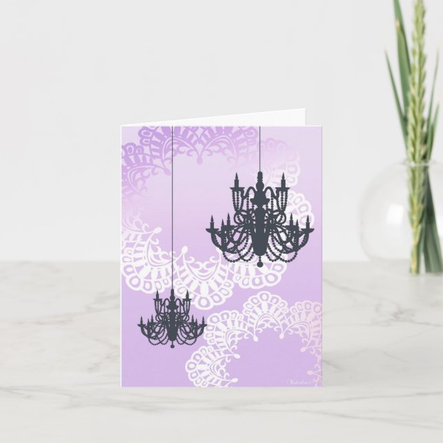Chandelier, anteckningskort_Rosa Kort (Framsida)