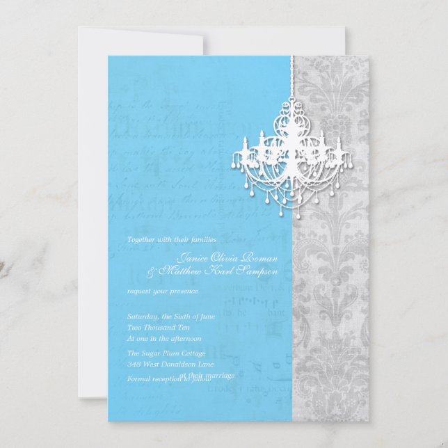 Chandelier Breeze Wedding-inbjudningar Inbjudningar (Framsida)