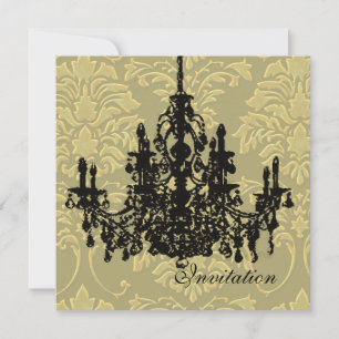Chandelier, bröllopsinbjudningar inbjudningar