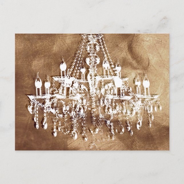 Chandelier Copper Chic Vykort (Framsida)