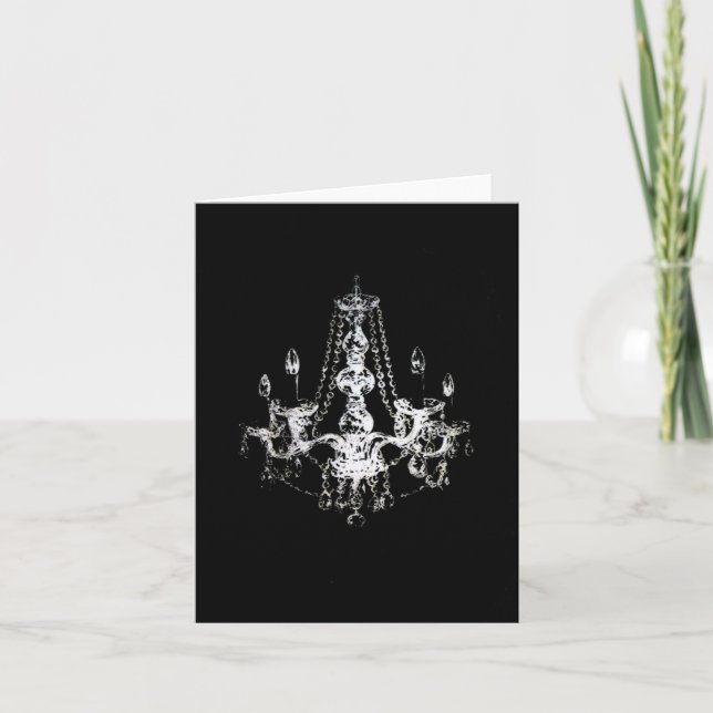 Chandelier Elegance ~ Card/inbjudningar Inbjudan (Framsida)
