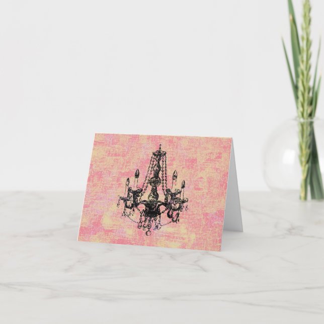 Chandelier Elegance ~ Card/inbjudningar Inbjudan (Framsida)