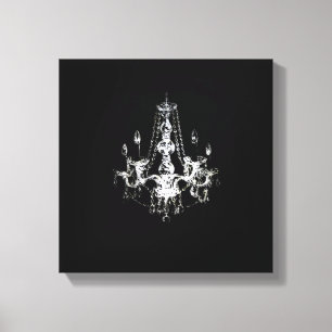 Chandelier Elegance - Wrapped Canvas