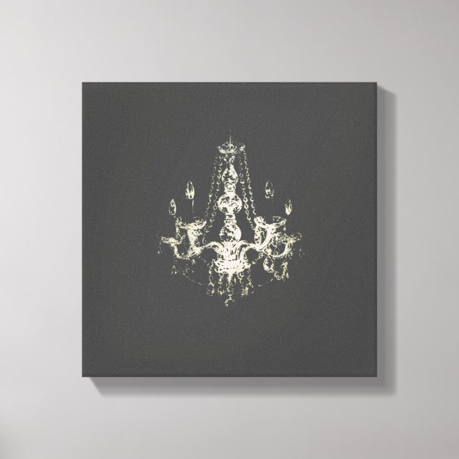 Chandelier Elegance - Wrapped Canvas (Framsida)