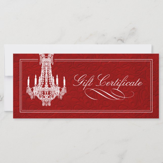 CHANDELIER GIFT CERTIFICATE (Framsida)