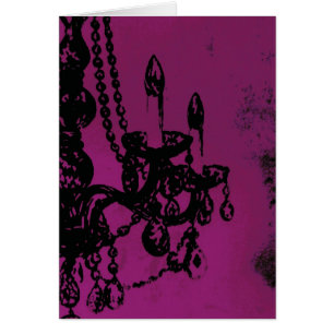 Chandelier Glamor ~ Card/inbjudningar OBS Kort