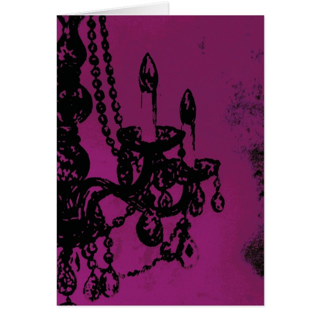 Chandelier Glamor ~ Card/inbjudningar OBS Kort (Framsidan)