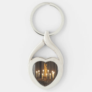 Chandelier Hjärtnyckelring Twisted Heart Silverfärgad Nyckelring