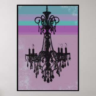 Chandelier - Lila Grunge Poster