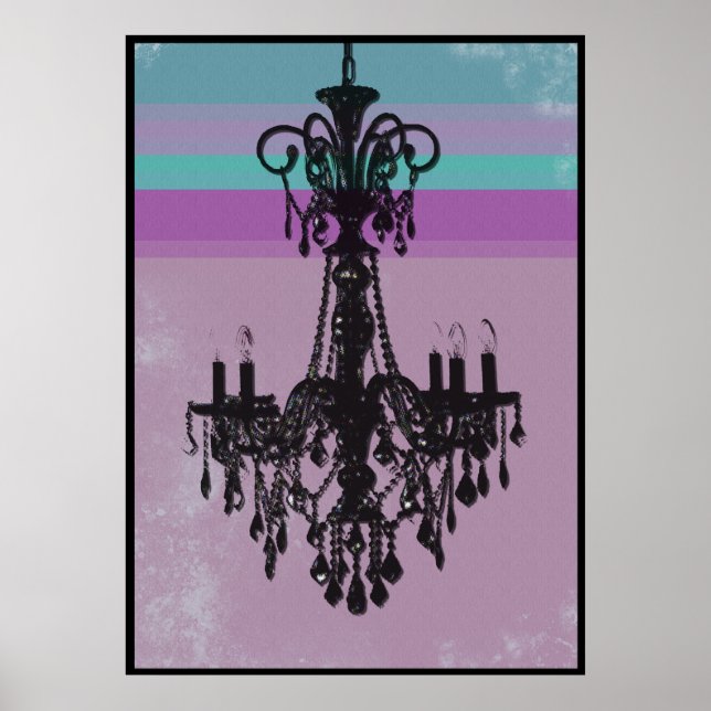 Chandelier - Lila Grunge Poster (Framsidan)