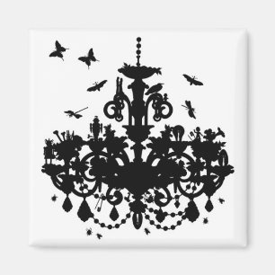 Chandelier och Butterflies Magnet